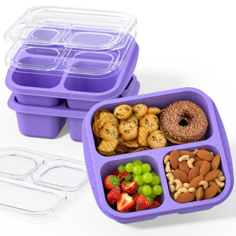Meal Prep Lunch Boxes - Snack Boxes 3 Pack - Stackable