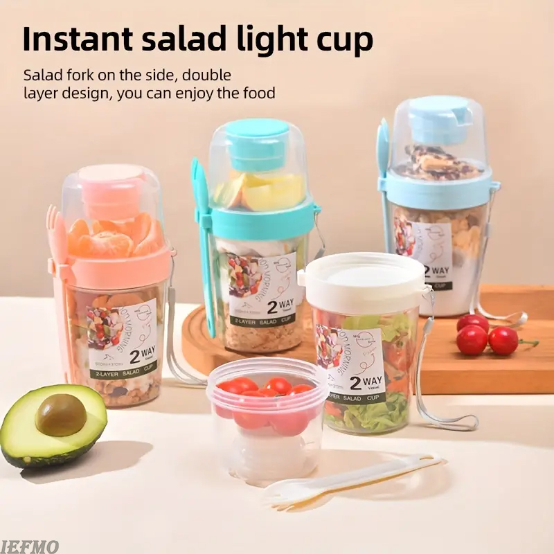 On-the-Go Salad Bowl Set with  - đánh giá và giá Meal Prep Yogurt Bowl