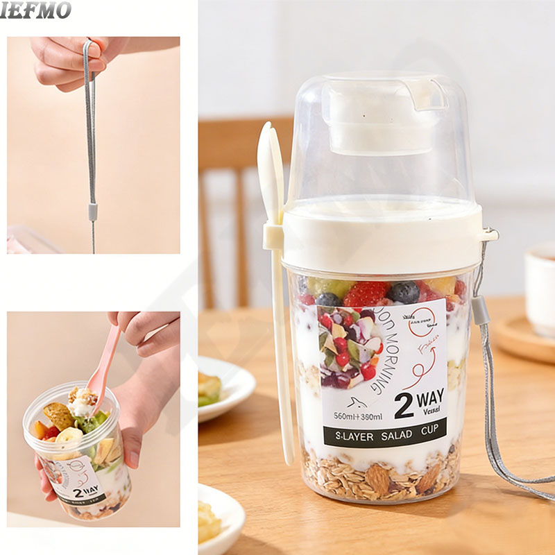 On-the-Go Salad Bowl Set with  - đánh giá và giá Meal Prep Yogurt Bowl