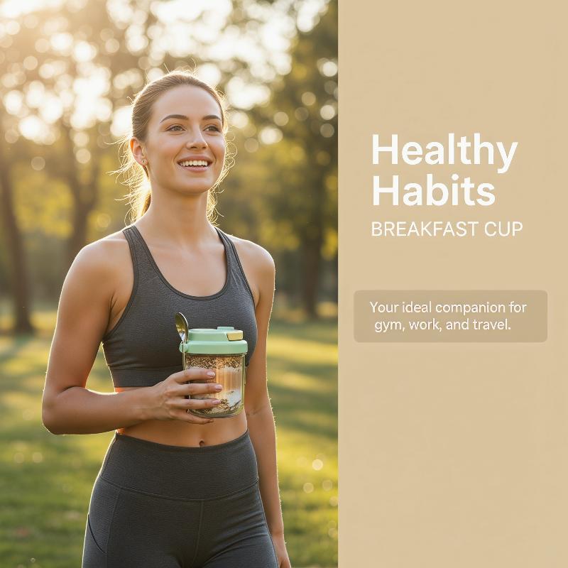 [E] Breakfast Cup Portable Oat - đánh giá và giá Meal Prep Yogurt Containers
