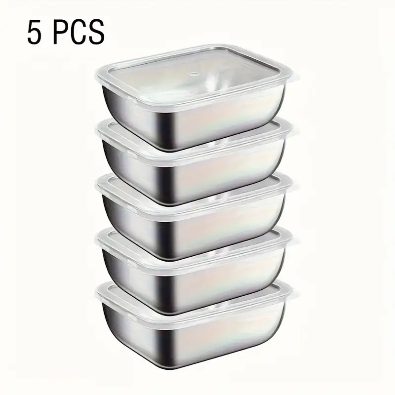 5-Piece Stainless Steel Food S - đánh giá và giá Meal Prep Lunch Boxes