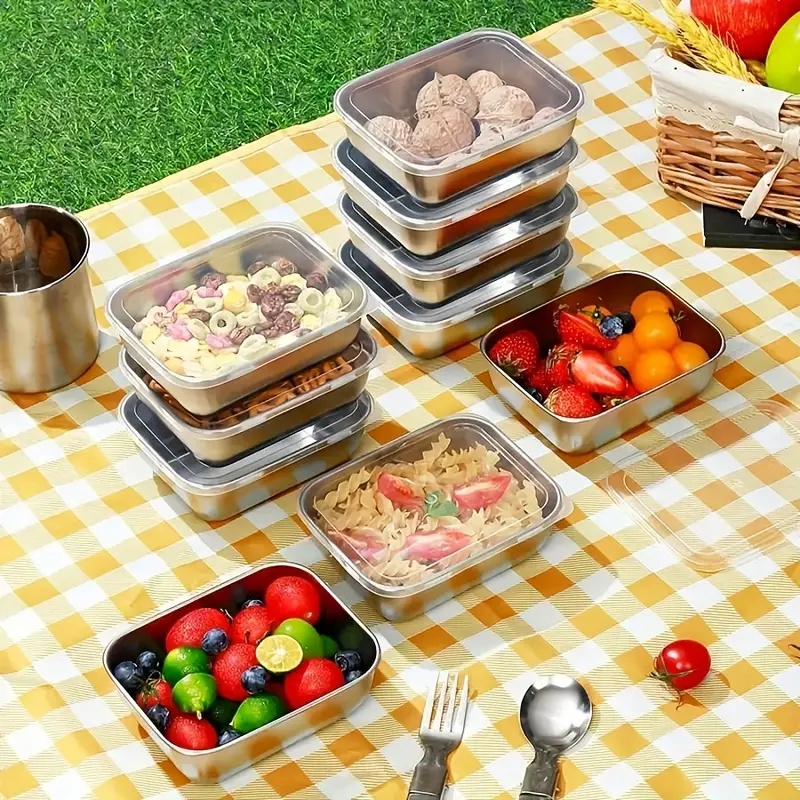 5-Piece Stainless Steel Food S - đánh giá và giá Meal Prep Lunch Boxes