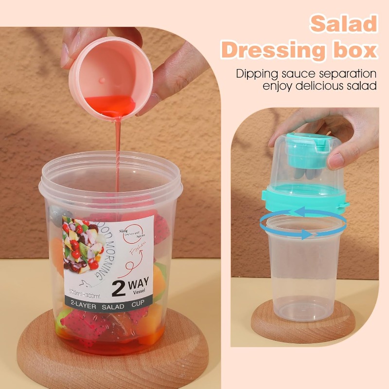 Portable Salad Cup Double Oatm - đánh giá và giá Meal Prep Yogurt Containers