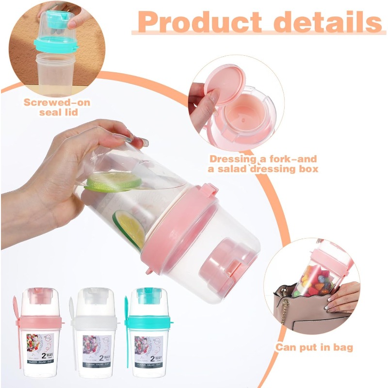Portable Salad Cup Double Oatm - đánh giá và giá Meal Prep Yogurt Containers