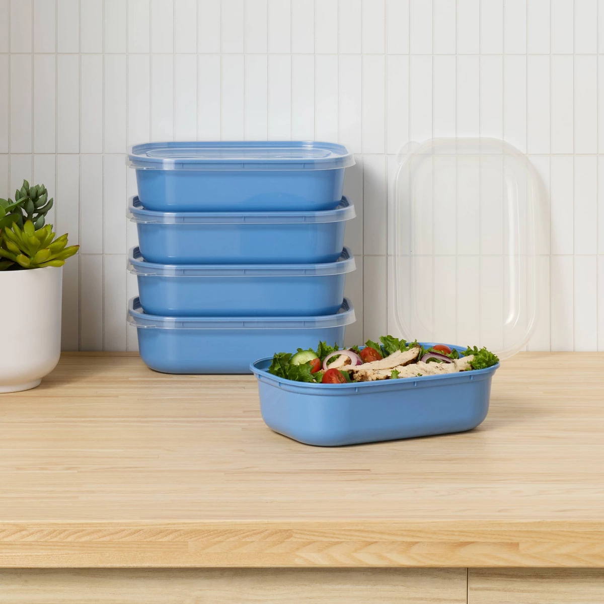 2026 New Blue Single Compartme - đánh giá và giá Meal Prep Lunch Boxes