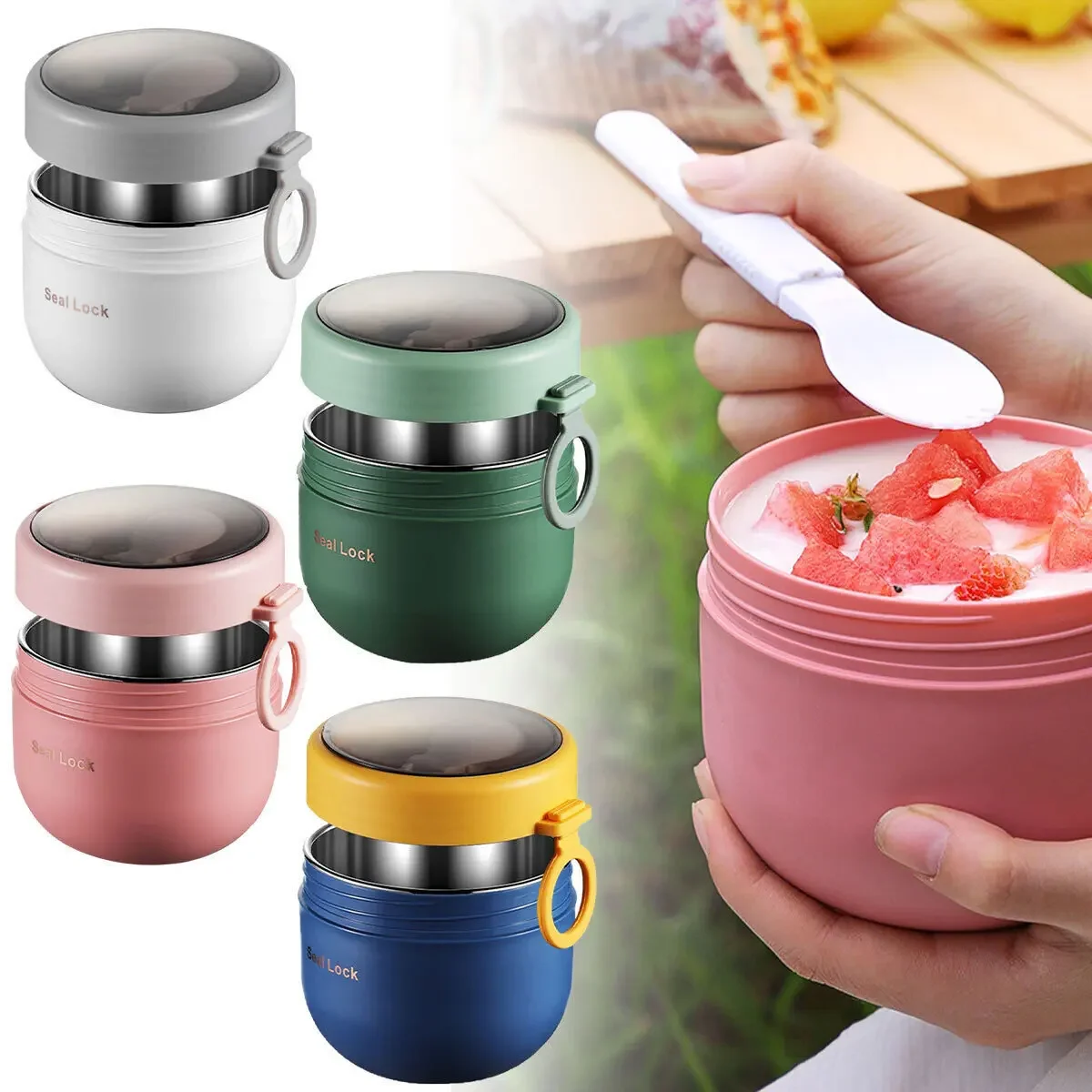 600ml/800ml  Breakfast Cups wi - đánh giá và giá Meal Prep Yogurt Containers