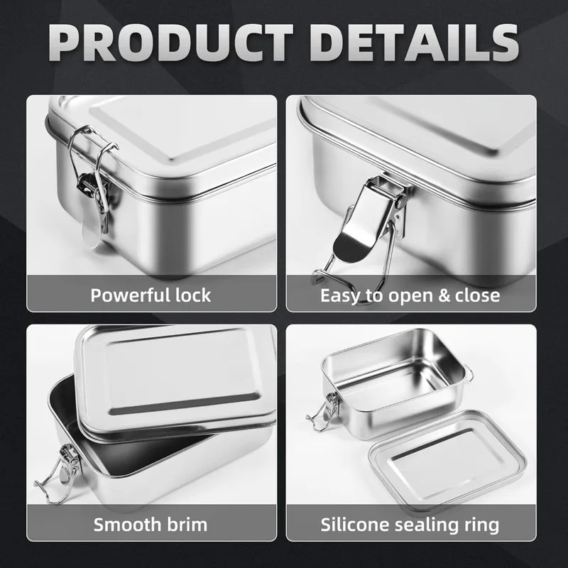 304 Stainless Steel 1200/2400m - đánh giá và giá Meal Prep Lunch Boxes