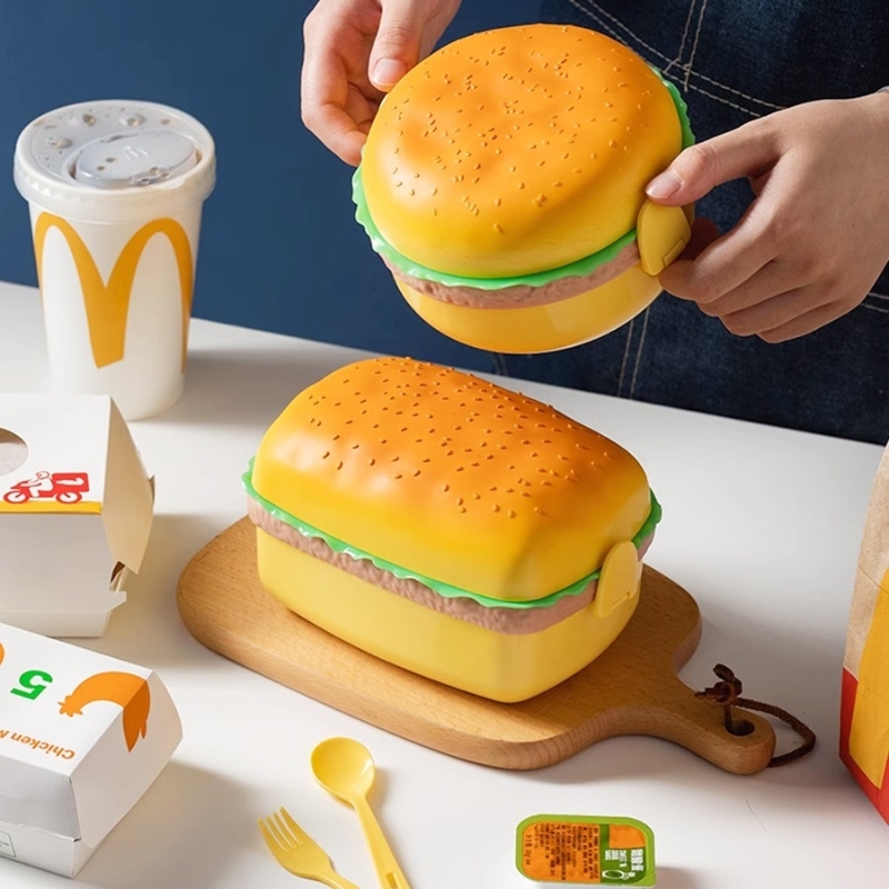 Hamburger Lunch Box Double Tie - đánh giá và giá Meal Prep Lunch Boxes