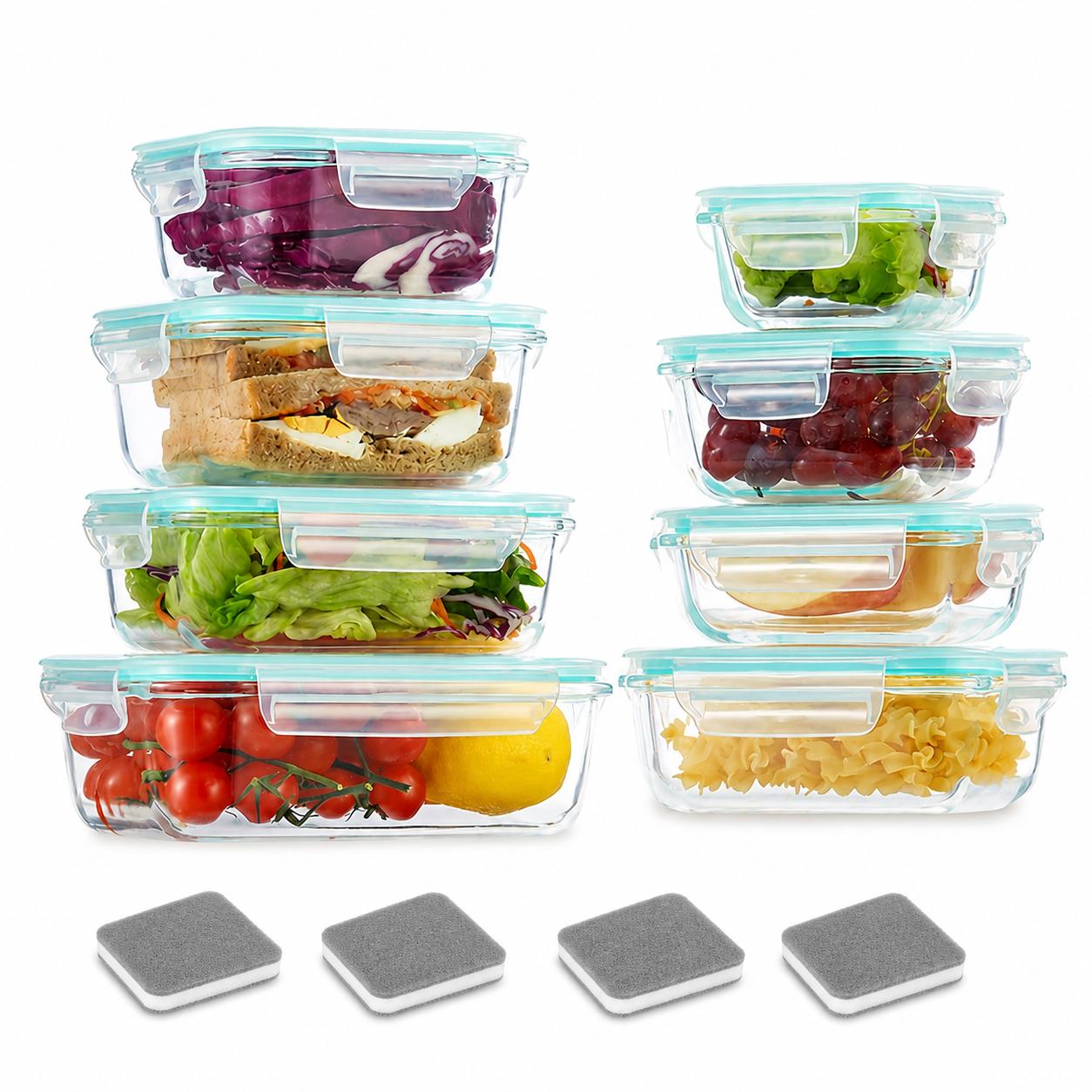 16pcs Sealed Glass Food Storag - đánh giá và giá Meal Prep Lunch Boxes