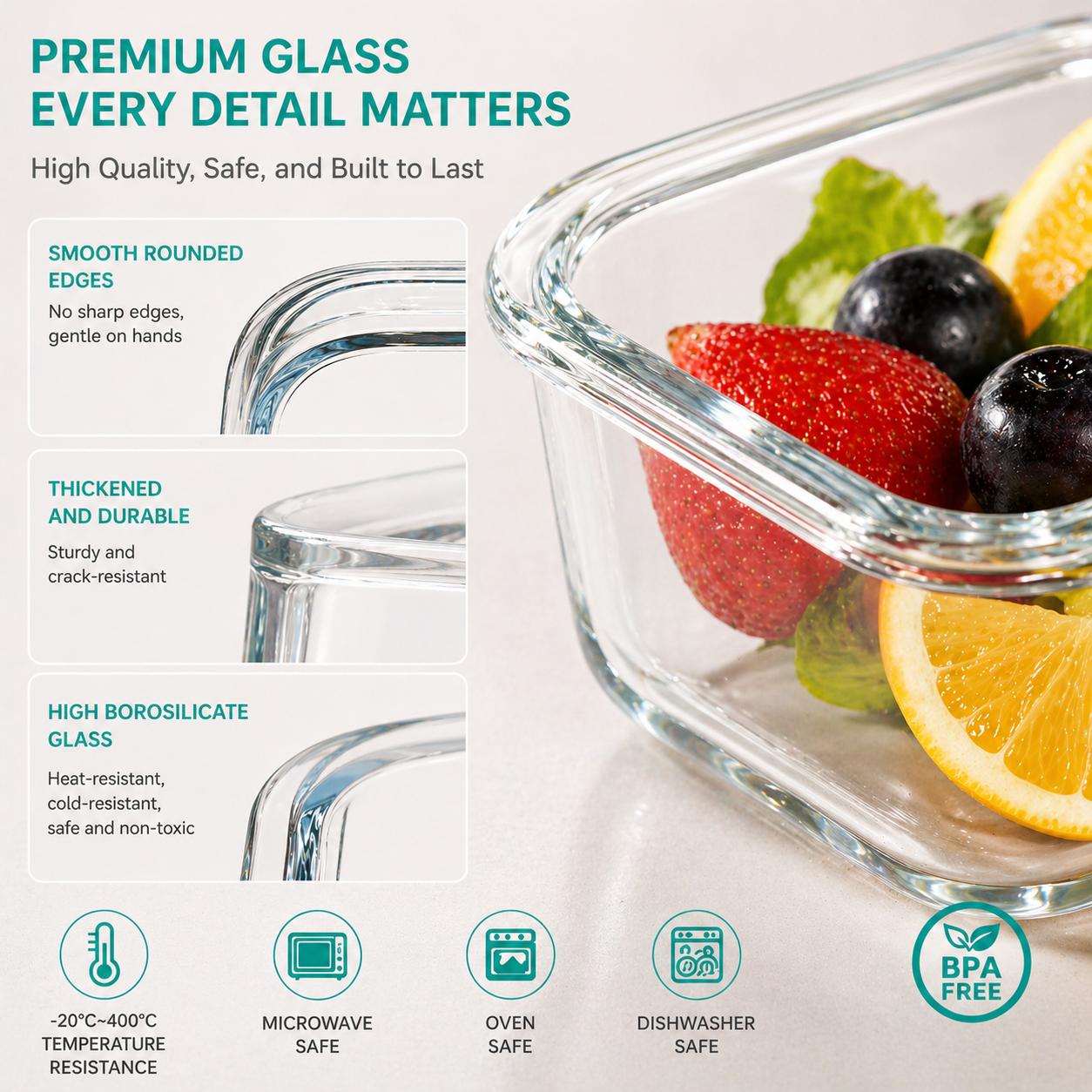 16pcs Sealed Glass Food Storag - đánh giá và giá Meal Prep Lunch Boxes