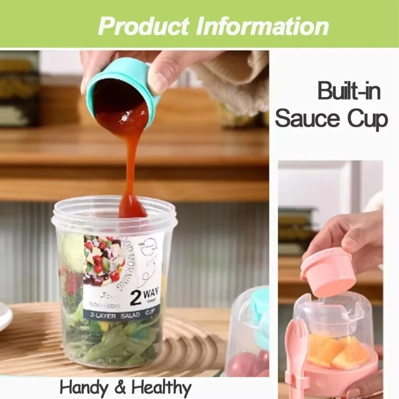 Portable Salad Cup Double Oatm - đánh giá và giá Meal Prep Yogurt Containers