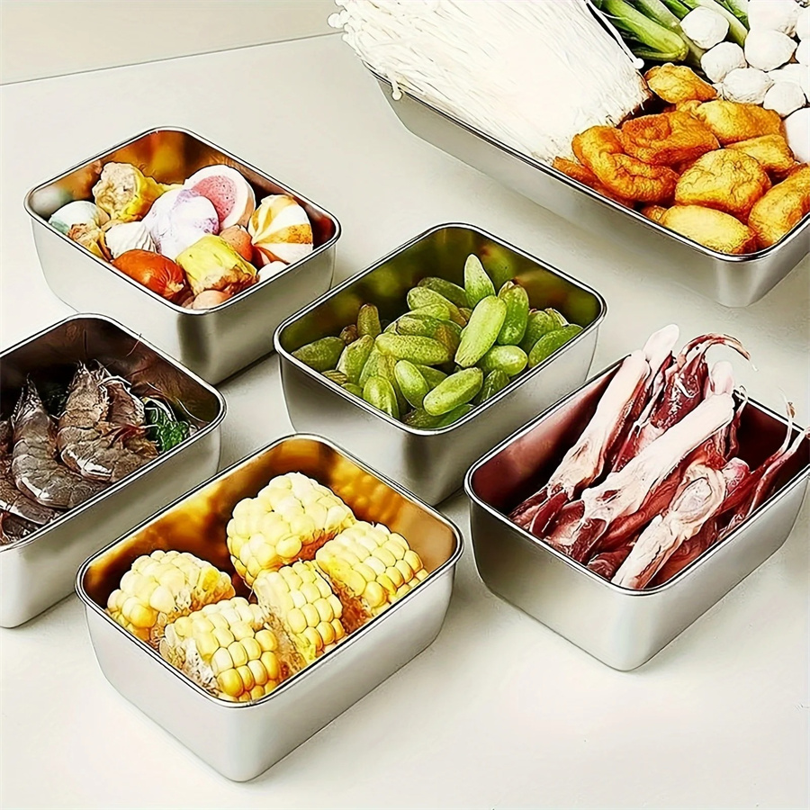 1/3/5pcs Stainless Steel Food  - đánh giá và giá Meal Prep Lunch Boxes